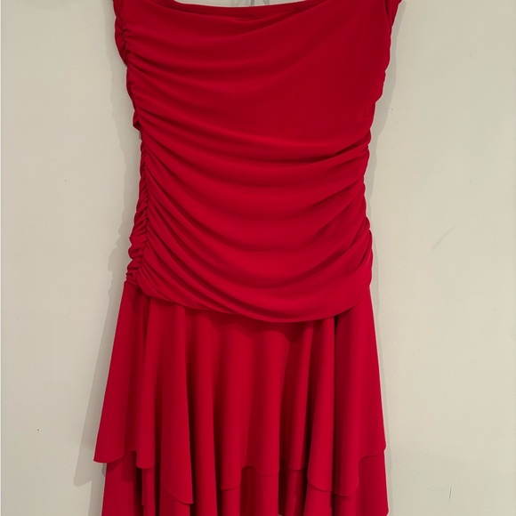 Strapless Red Women's Dress - Picture 3 of 4